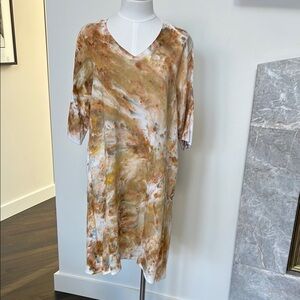 Multicolor Tee Shirt Dress with Pockets